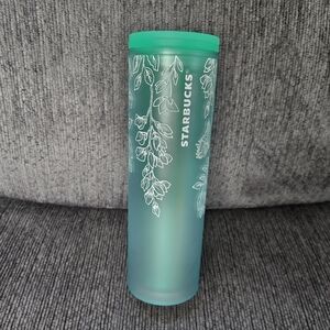 Starbucks Spring 2024 Teal Butterflies Flowers 16 Oz Tumbler Easter Limited